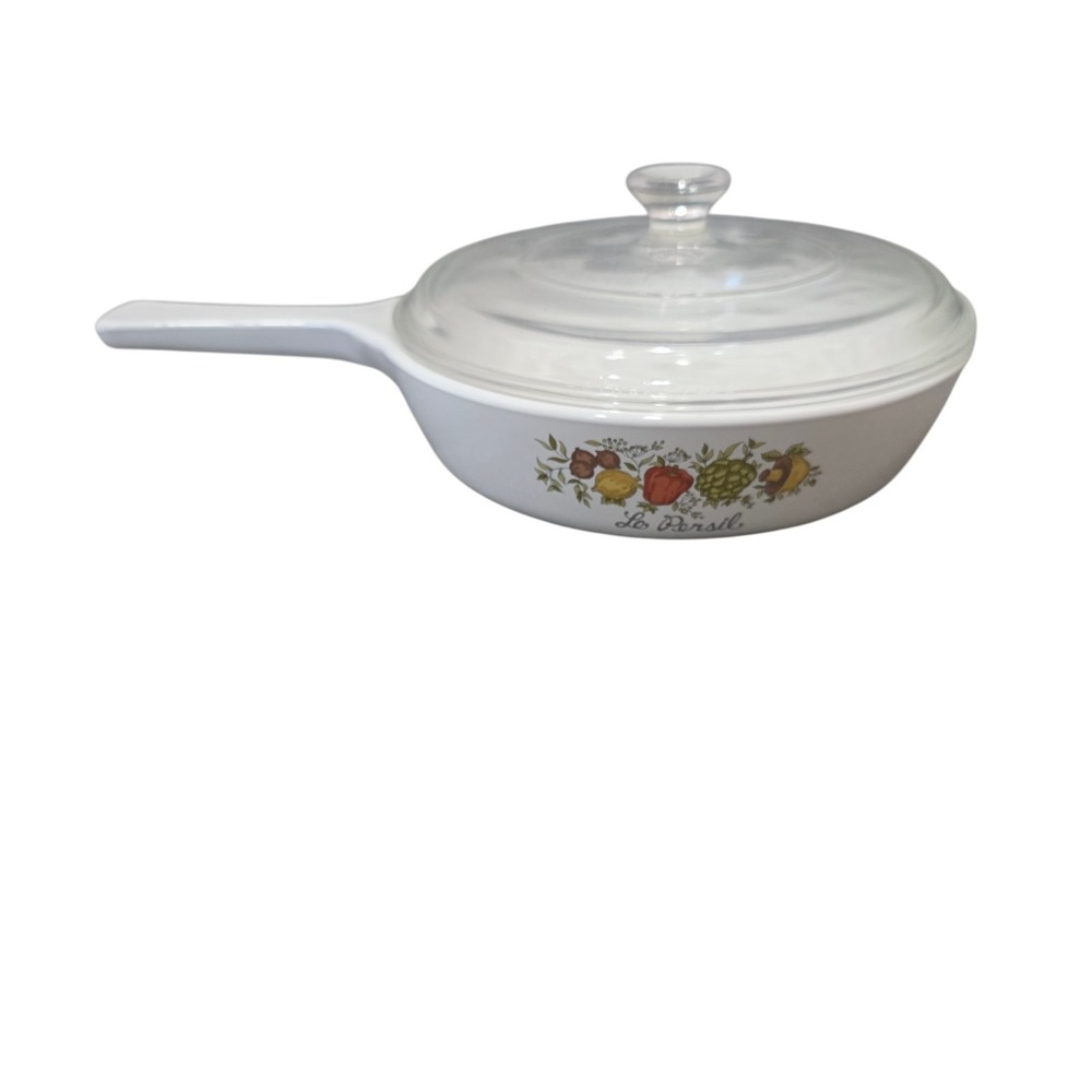 Vintage Corning Ware Spice Of Life Le Persil Skillet Pan w Lid P-83-B USA